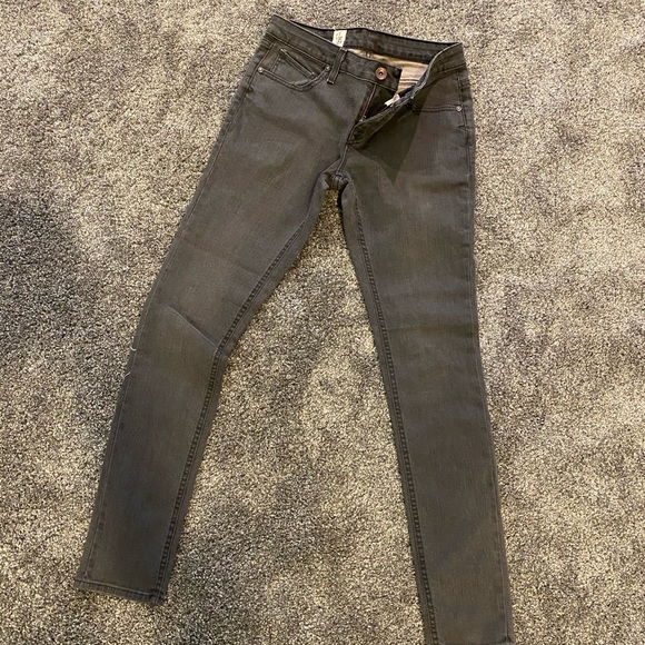 Women’s Volcom Dark Gray Denim Jeans - Picture 1 of 3